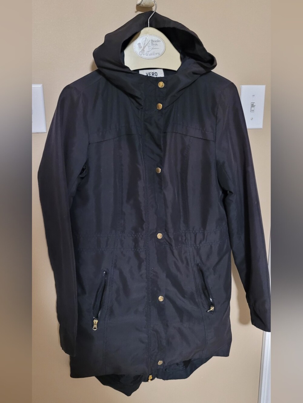 💚Free In Any Bundle Over $10 Vero Moda Black Hooded Anorak Jacket